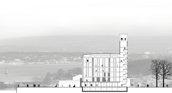 Schnitt längs durchs Munch-Silo